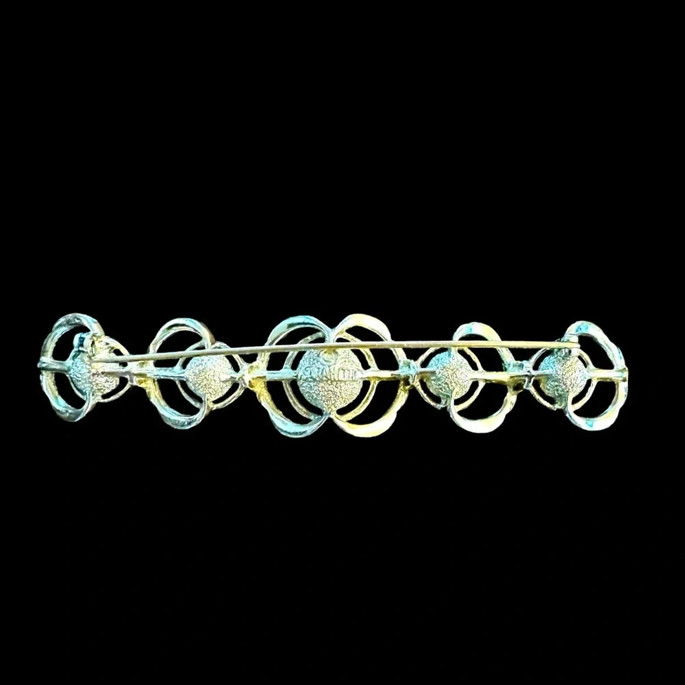 Elegant Vintage SARAHOO Silver and Gold Floral Brooch - MINT CONDITION